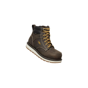 Men's KEEN Cincinnati 6in WP Carbon-Fiber Work Boots Outdoor 13 Dark Chocolate/Sandshell
