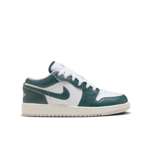 Kids' Air Jordan 1 Low SE Sneakers Big 5.5 Regular Oxidized Green/Oxidized Green/White/Sail