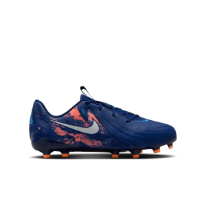 Kids' Nike Jr. Phantom GX Academy "Erling Haaland" Molded Soccer Cleats Big 2 Blue Void/Chrome