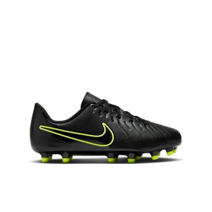 Kids' Nike Jr. Tiempo Legend 10 Club Molded Soccer Cleats Little 3 Black/Volt