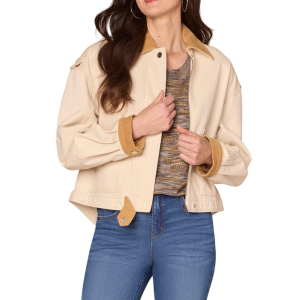 Democracy Women's Democracy Corduroy Contrast Denim Jacket Medium Birch - $46.99 at SCHEELS