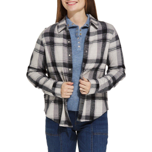 Women's Flag & Anthem Hero Stretch Long Sleeve Flannel XSmall Grey Heather