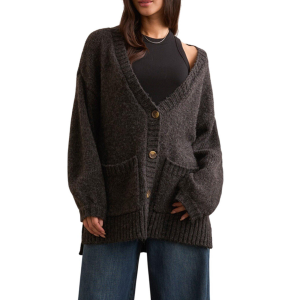 Tribal Women's Tribal Cardigan Oversized Puff Sleeve Medium Heather Black - $95.99 at SCHEELS