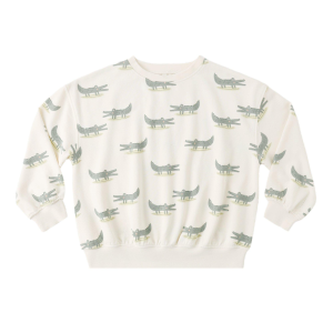 Rylee + Cru Rylee + Cru Relaxed Alligator Crewneck Sweatshirt Baby 18/24 mo. Natural - $31.20 at SCHEELS