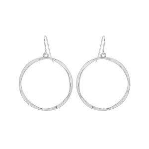 Splendid Iris Splendid Iris Lightly Hammered Open Circle Earrings Silver - $10.99 at SCHEELS