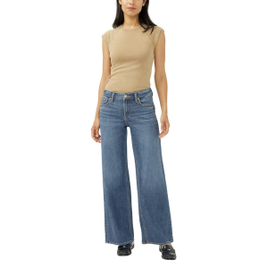 Women's Silver Jeans Co. Suki Knit Flex Curvy Wide Leg Jeans Broydon 27 33