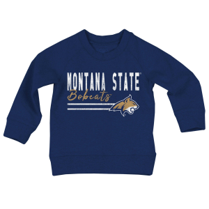 Montana State Bobcats Wes and Willy Kids Crew Medium Midnight