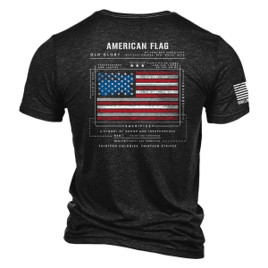 Nine Line Men's Nine Line American Flag Schematic T-Shirt Medium Charcoal - $22.99 at SCHEELS