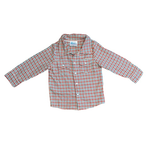 Shea Baby Boys' Shea Baby Plaid Long Sleeve Button Up Shirt Toddler 5T Rust Blue - $20.99 at SCHEELS