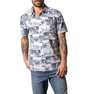 Kimes Ranch Men's Kimes Ranch Dunn Button Up Shirt Large Black/White - $39.99 at SCHEELS