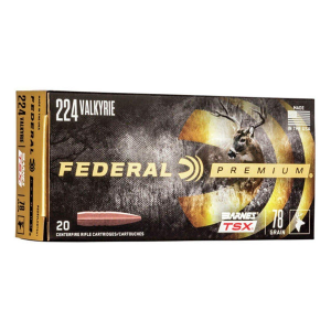 Federal Federal Premium Barnes TSX 224 Valkyrie Rifle Ammunition 20 Round Box - $38.99 at SCHEELS
