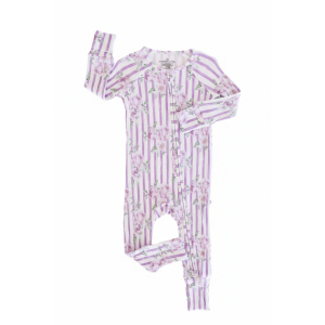 Girls' Caden Lane Zip Convertible Pajamas Baby 12/18 mo. Lila's Lilacs