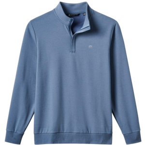 Travismathew Men's TravisMathew Cloud 2.0 Long Sleeve 1/4 Zip Large Bering Sea - $112.99 at SCHEELS
