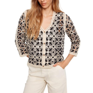 Charlie B Women's Charlie B Cardigan Crochet Small Black - $92.99 at SCHEELS