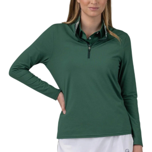 Good Good Golf Women's Good Good Golf Practice Round Long Sleeve 1/4 Zip Small Green - $74.99 at SCHEELS