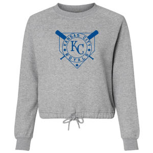 Soft As A Grape Women's Kansas City Royals Soft As A Grape Boxy Fleece Crew Large Grey Heather - $32.99 at SCHEELS