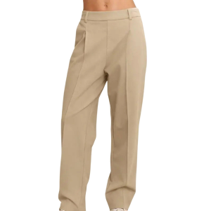 Davi & Dani Women's DAVI & DANI Straight Leg Trouser Dress Pants 1X Tan - $29.99 at SCHEELS