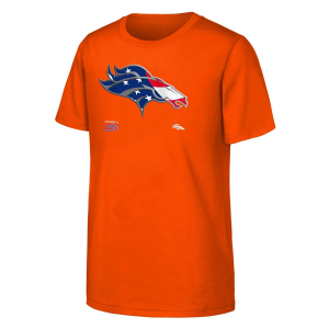 Genuine Stuff Kids' Denver Broncos Genuine Stuff Patriotic Logo T-Shirt Medium Orange - $18.99 at SCHEELS