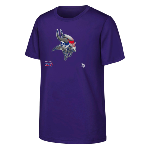 Genuine Stuff Kids' Minnesota Vikings Genuine Stuff Patriotic Logo T-Shirt 5/6 Purple - $16.99 at SCHEELS