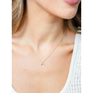 Splendid Iris Small Initial Necklace
