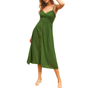 Dress Forum Women's DRESS FORUM Heaven Sent Button Front Sweetheart Midi Dress - $52.99 at SCHEELS