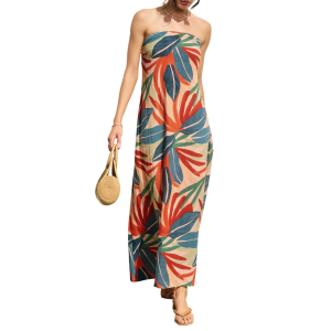 Dress Forum Women's DRESS FORUM Lagoon Daze Strapless Tie Back Strapless Maxi Shift Dress - $44.99 at SCHEELS