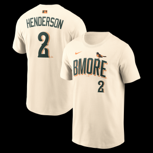 Nike Nike Baltimore Orioles Gunnar Henderson #2 City Connect Name & Number T-Shirt - $37.99 at SCHEELS