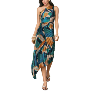 Dress Forum Women's DRESS FORUM Asymmetrical Pleat One Shoulder Maxi Shift Dress - $34.99 at SCHEELS
