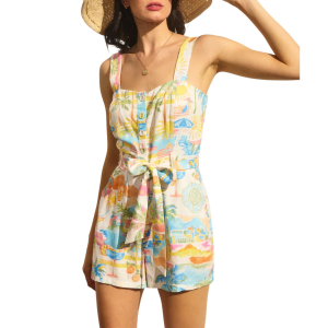 Dress Forum Women's DRESS FORUM Summer Somewhere Button Down Romper - $31.99 at SCHEELS