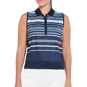 Pga Tour Women's PGA Tour Placed Stripe Sleeveless Polo - $26.99 at SCHEELS