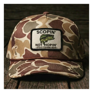 Stock Fishing Gear STOCK Fishing Gear Duck Camo Scopin' Not Hopin' Largemouth Adjustable Hat - $16.99 at SCHEELS