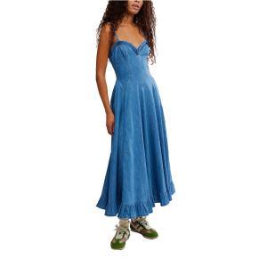 Free People Women's Free People Another Season Sweetheart Midi Denim Dress - $148.99 at SCHEELS