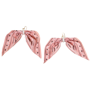Nickel & Suede Bandana Statement Earrings
