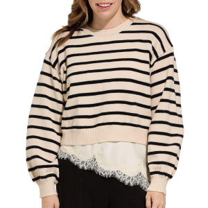 Double Zero Women's Double Zero Stripe Back Pullover Sweater - $26.99 at SCHEELS