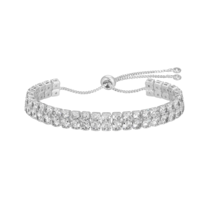 Splendid Iris Beaded Cross Charm Bracelet