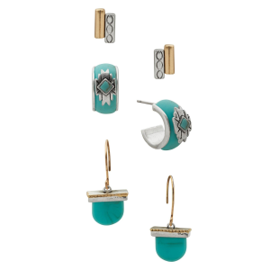The Jewelry Group The Jewelry Group Geo Pattern Trio Earrings - $18.99 at SCHEELS