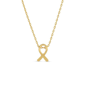 Splendid Iris Ribbon of Hope Necklace