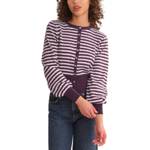 525 America Women's 525 America Beckett Striped Pointelle High Rib Cardigan - $96.99 at SCHEELS