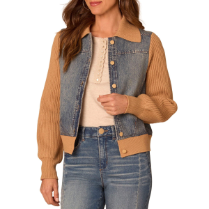 Democracy Women's Democracy Button Down Mix Media Denim Jacket - $88.99 at SCHEELS