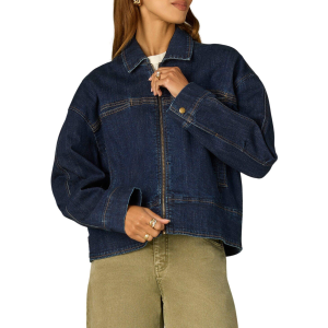 Wit & Wisdom Women's Wit & Wisdom Long Barrel Sleeve Peplum Denim Jacket - $88.99 at SCHEELS