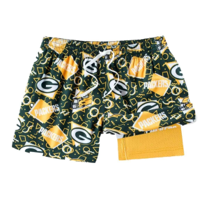 Chubbies Green Bay Packers Geo Lined Swim Trunk