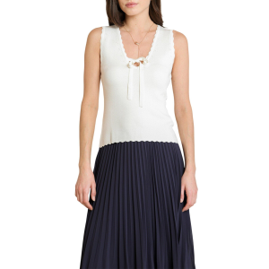 Dex Clothing Women's Dex Clothing Scalloped Knit Sleeveless V-Neck Blouse - $52.99 at SCHEELS