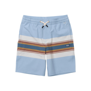 Boys' Salty Crew Crew Stripe Volley Swim Trunks