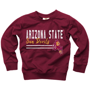 Wes And Willy Wes and Willy Kids Girls' Arizona State Sun Devils Basic Crew - $26.99 at SCHEELS