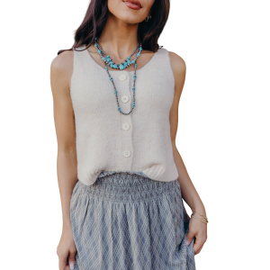 Mikarose Women's Mikarose Button Sleeveless Scoop Neck Sweater Vest - $22.99 at SCHEELS