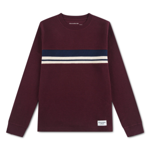 Abercrombie Kids Boys' abercrombie kids Football Stripe Ribbed Knit Long Sleeve Shirt - $22.99 at SCHEELS