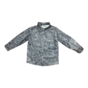 Shea Baby Boys' Shea Baby Grey Paisley Pearl Snap Long Sleeve Button Up Shirt - $22.99 at SCHEELS
