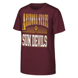Genuine Stuff Kids' Arizona State Sun Devils Chrome Header T-Shirt