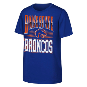 Genuine Stuff Kids' Boise State Broncos Chrome Header T-Shirt