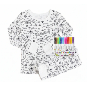 Kids' Caden Lane Colorable Pajama Set